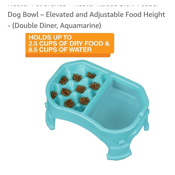Elevated Pet Food and Water Station, Slow feeder, cats, dogs, any size pet - Picture 6 of 12